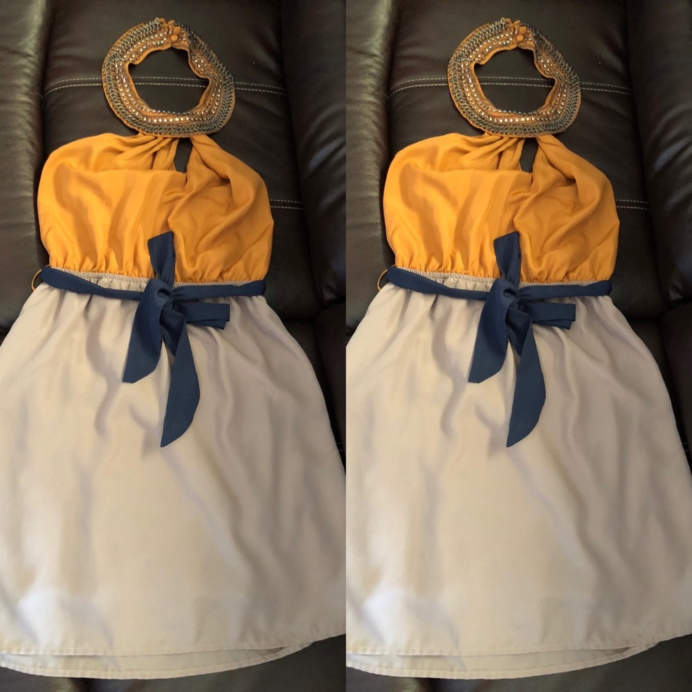 Charlotte Russe Dress with embellished neckline. Size Small
